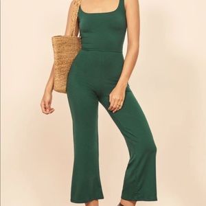 Reformation Rylee Jumpsuit in emerald